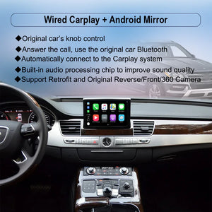 Audi A8 2012-2017MY MMI 3G WiFi Wireless Apple CarPlay Retrofit AirPlay with Camera - MMB Auto