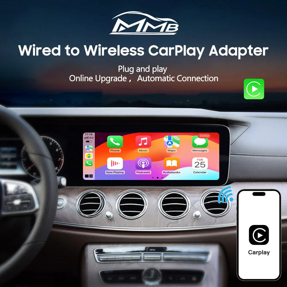MMB Mini 2.0 Wired to Wireless Bluetooth WiFi CarPlay Adapter - MMB Auto