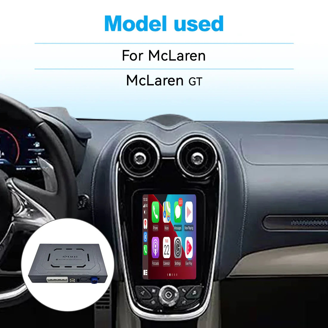 (WZML-2)JoyeAuto Wireless Apple Carplay AirPlay Android Auto Mirror-Link Interface for McLaren GT Plug and Play - MMB Auto