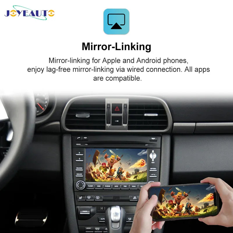 (WZPO-0) Joyeauto 2009-2012 Porsche PCM3.0 Cayenne Turbo 997 987 WIFI Wireless Apple CarPlay AirPlay Android Auto Interface - MMB Auto