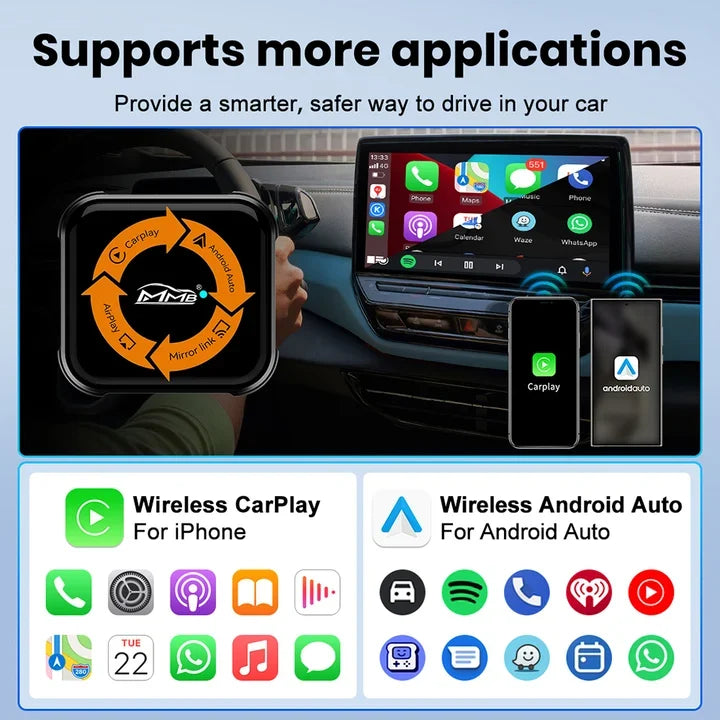 Wireless CarPlay Adapter with Screen Mirroring