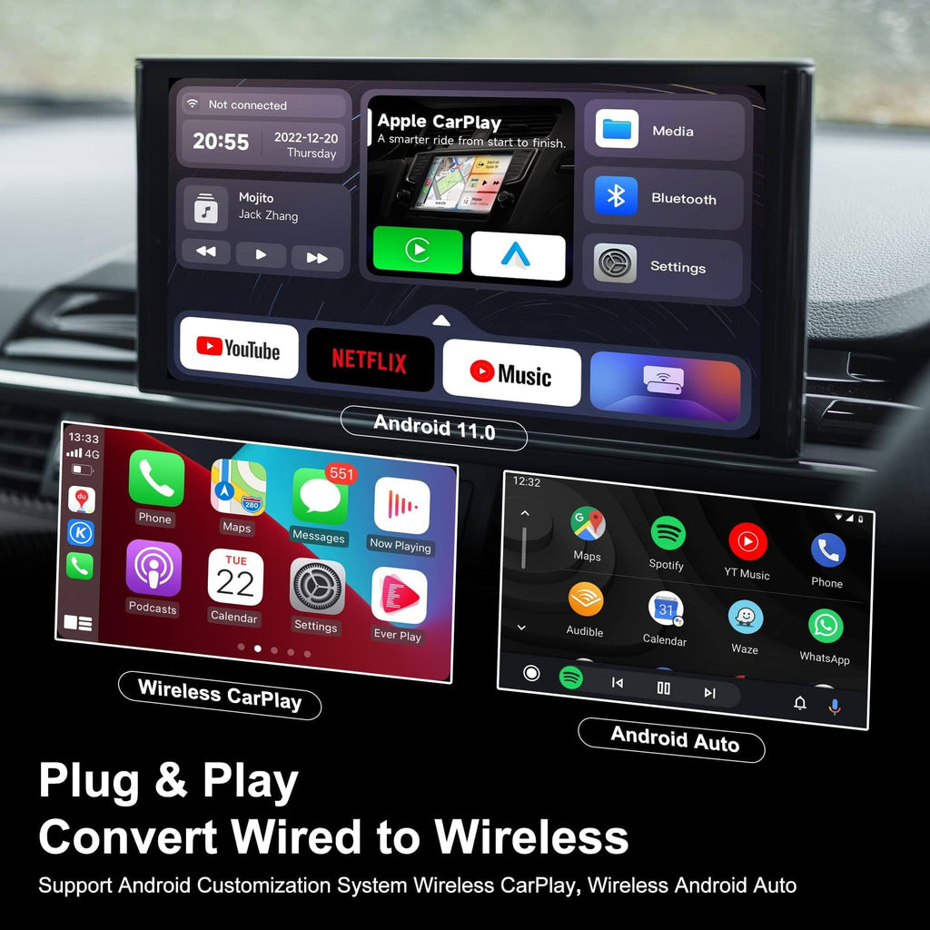 محول MMB اللاسلكي Apple CarPlay بالإضافة إلى Mirrorlink AirPlay