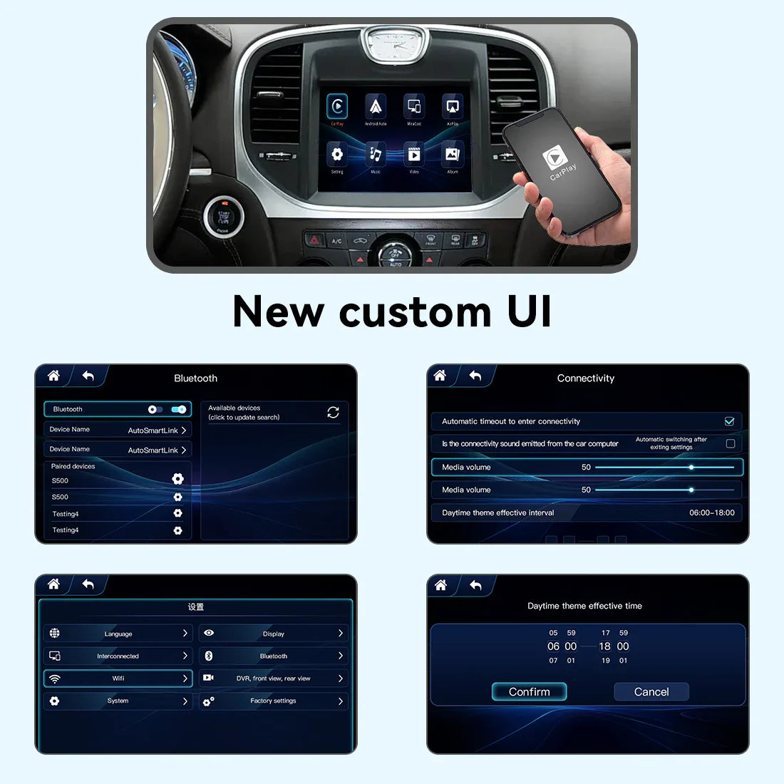 (WZCL-1) JoyeAuto Chrysler Wireless Apple Carplay AirPlay Android Auto Interface Upgrade for Chrysler 2012-2016 300C Mirror-link Plug and Play - MMB Auto