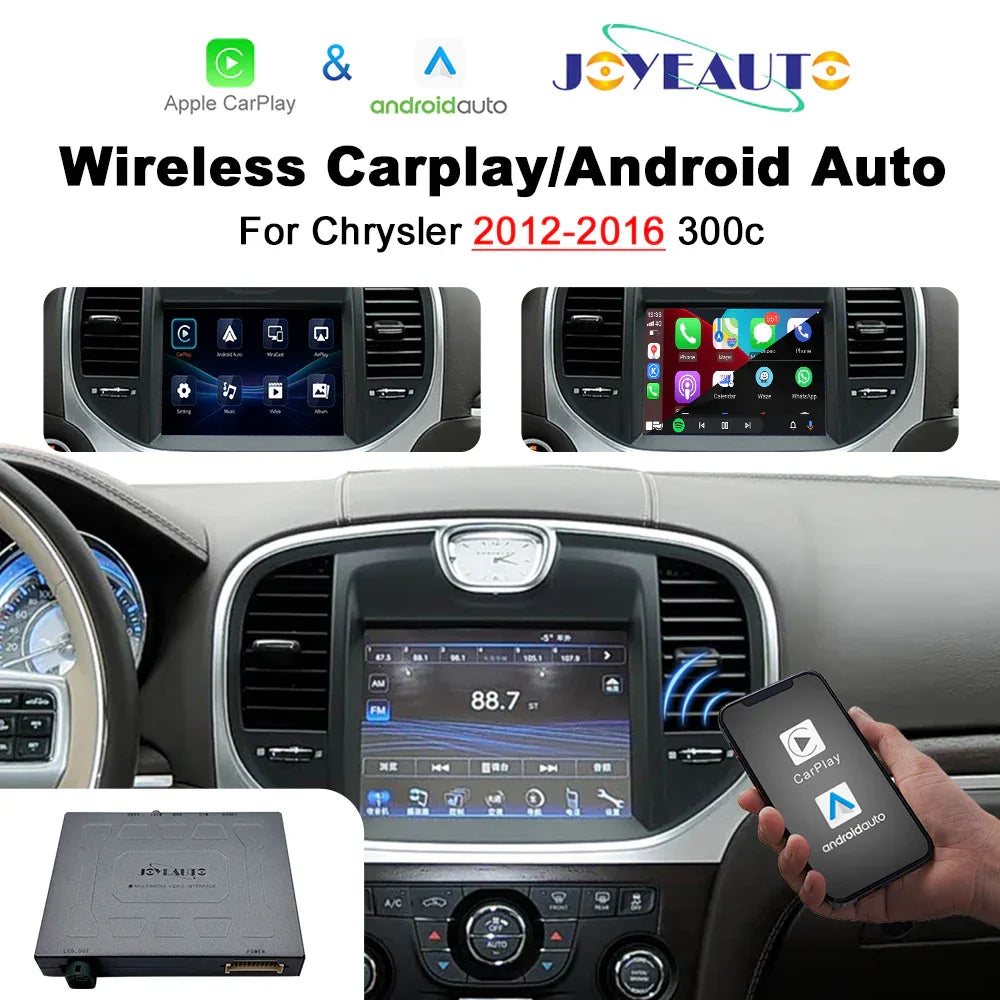 (WZCL-1) JoyeAuto Chrysler Wireless Apple Carplay AirPlay Android Auto Interface Upgrade for Chrysler 2012-2016 300C Mirror-link Plug and Play - MMB Auto