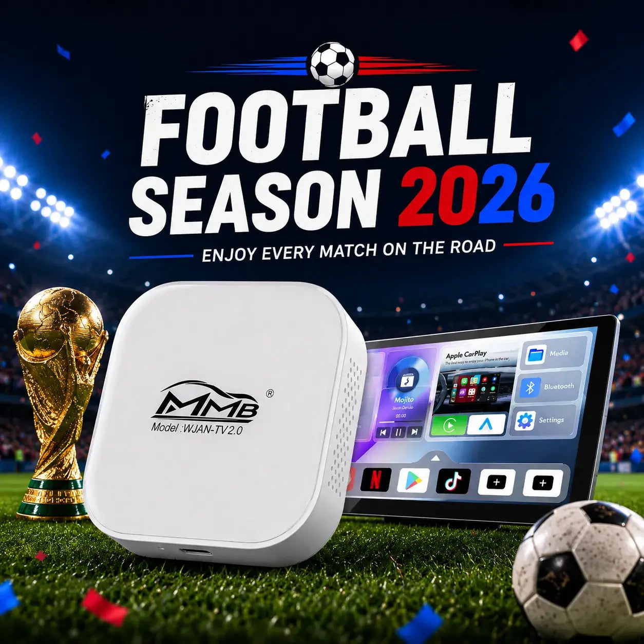 MMB AI Box Wireless TV 2.0 Google Play Carplay Adapter