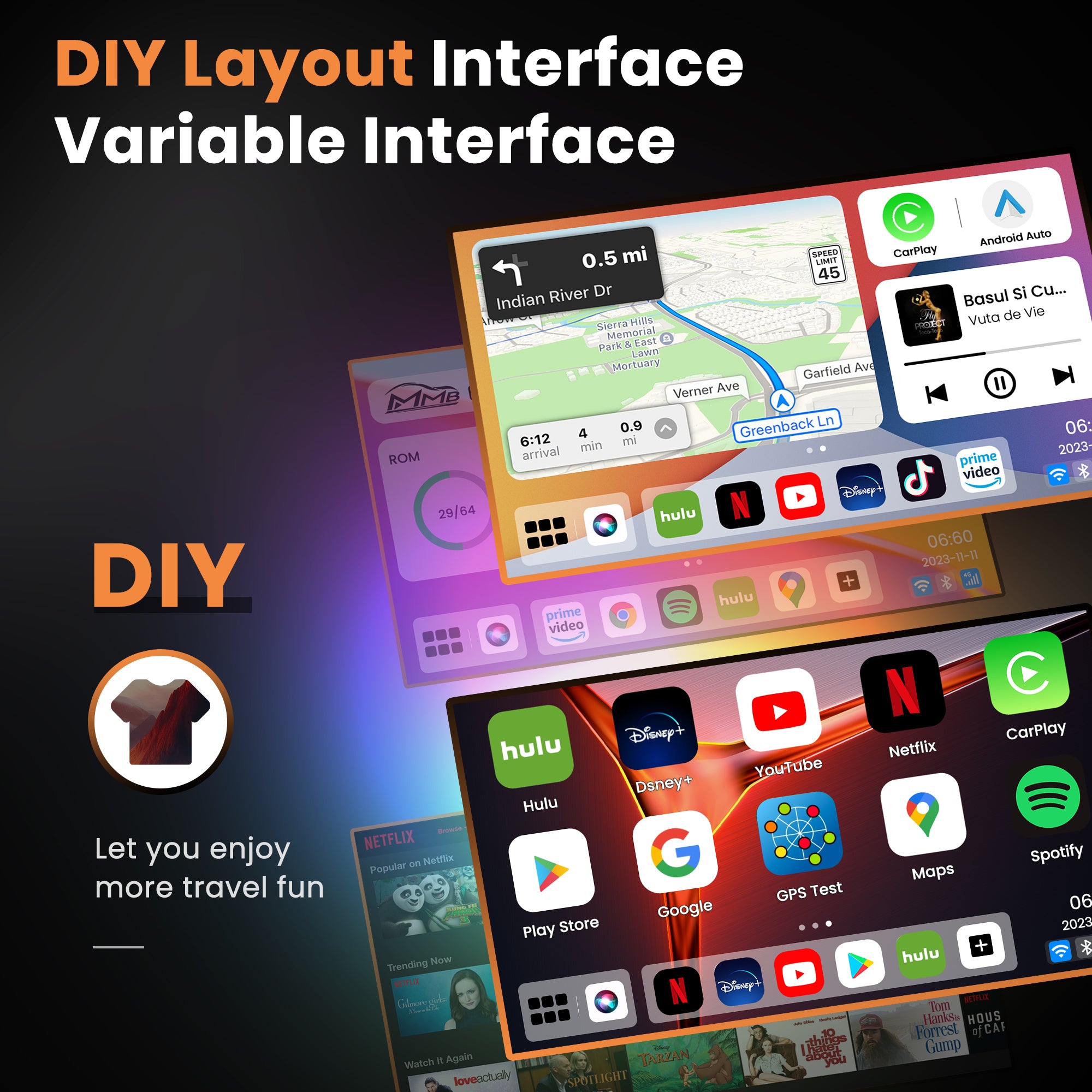 MMB Max 5.0 AI Box DIY layout interface with customizable home screen