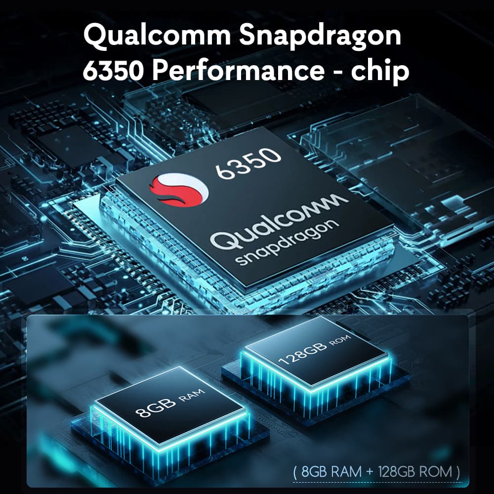 MMB Max Q8W AI Box featuring Qualcomm Snapdragon 6350 with 8GB RAM and 128GB ROM on Android 15