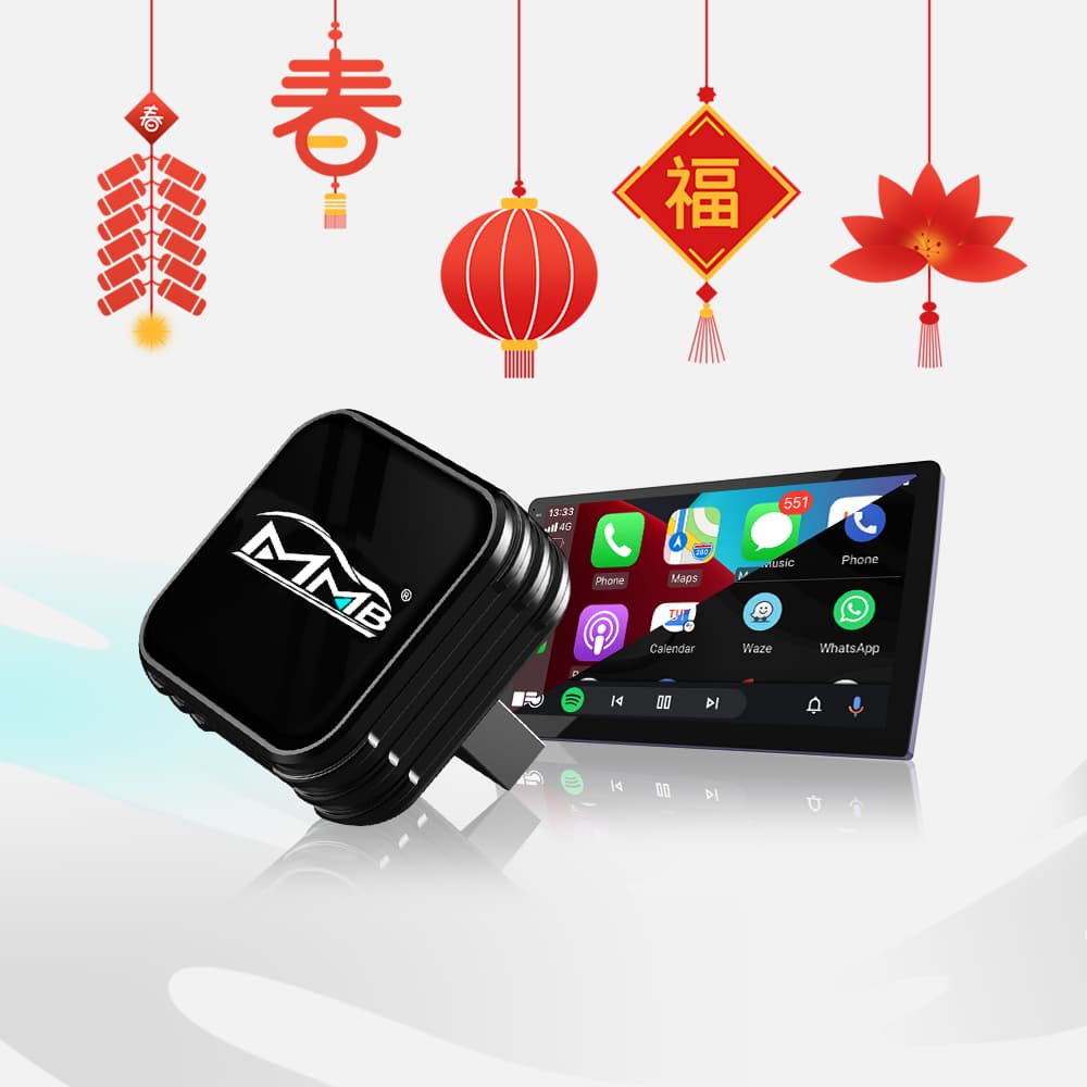 MMB Mini Ultra wired to wireless CarPlay adapter with Bluetooth and WiFi