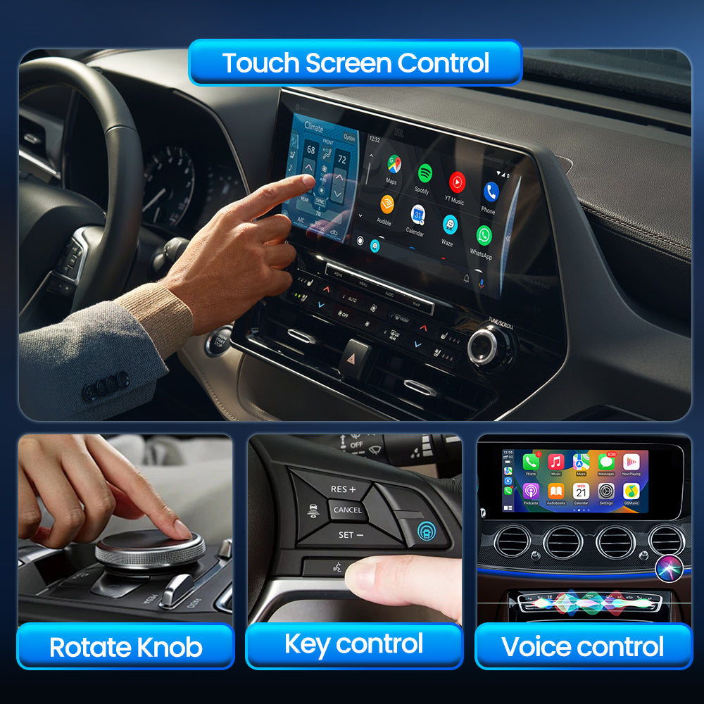 MMB PRO Q2W AI Box supporting touchscreen, knob, steering wheel and voice control